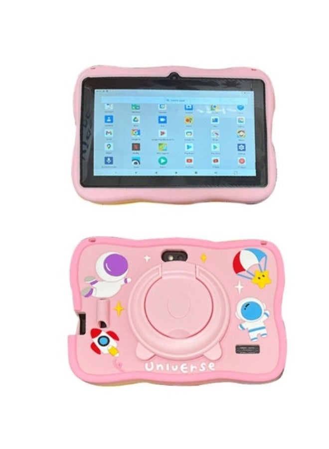 Smartbarry B80 Kids Tablet 7-Inch HD |Tablet-Android 15.0, 3200mAh Battery with Protective Cover, 4GB+128GB Memory | WiFi, Dual Camera, Parental Control, Durable Shockproof Case | Educational Kids Study Tab I Pink Color - Image 2